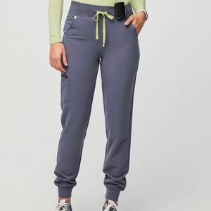 FIgs Limited Edition Space Navy Petite High Waisted Zamora Jogger Scrub Pants